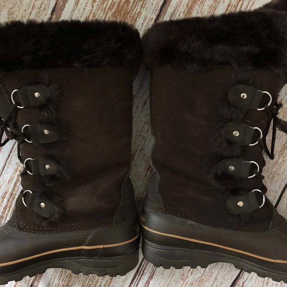 Khombu Brown Winter Snow Boots Size 9